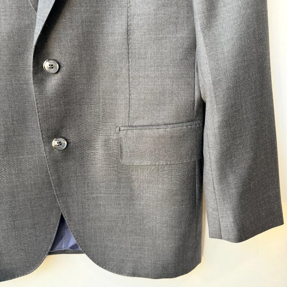 Suitsupply Lazio Gray Single-Breasted Wool Sport Coat – Size 38